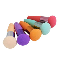 Professional Mushroom Head Makeup Brushes and Powder Puff with Handle - Women's Fashion Beauty Tools