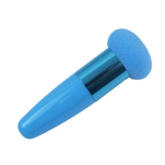 Professional Mushroom Head Makeup Brushes: Powder Puff with Handle blue