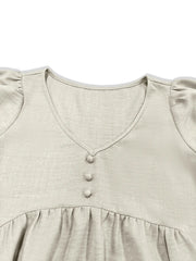 Puff Sleeve Babydoll Mini Dress