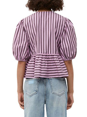 Puff Sleeve Bow Tie Blouse