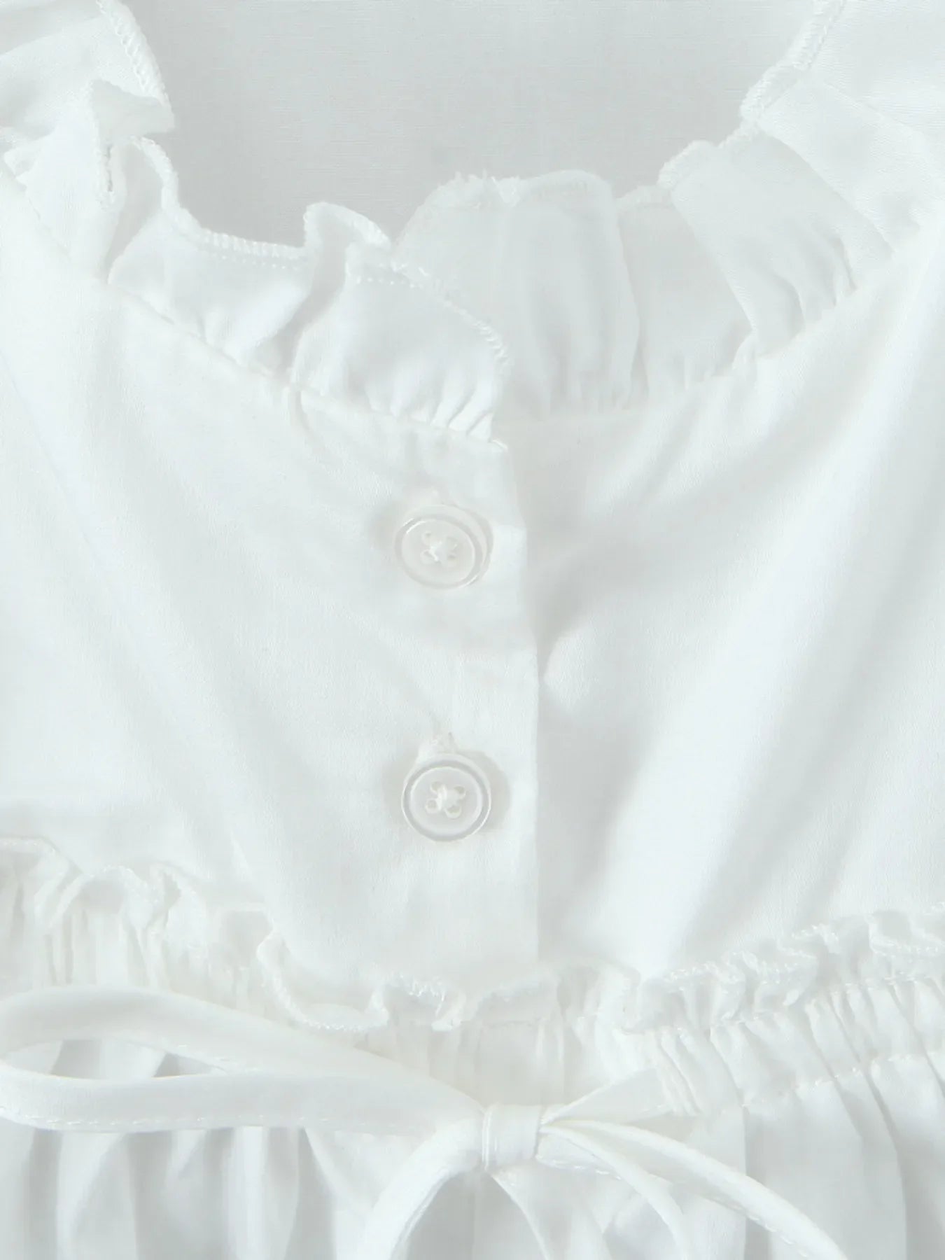 Puff Sleeve Ruffle Crop Blouse