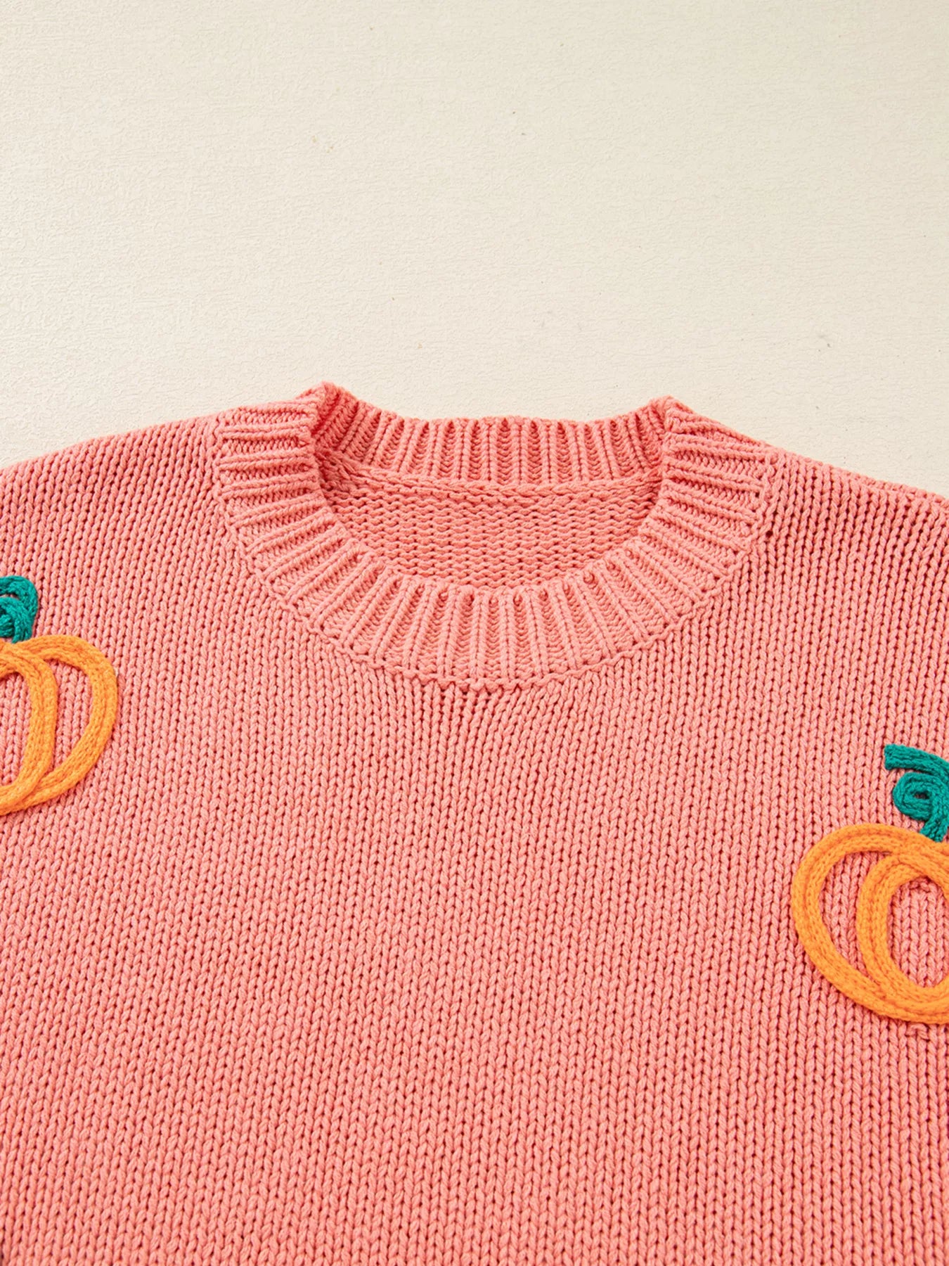 Pumpkin Embroidered Thanksgiving Holiday Sweater