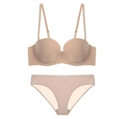 Push-Up Strapless Refined Bra Panty Set