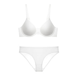 Push-Up Strapless Refined Bra Panty Set 70A / White