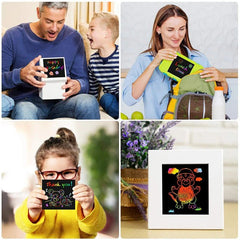 Rainbow scratch mini notes: paper pad cards with stylus, drawing stencils