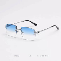 Rectangular Slim Ultra Eyewear Blue/Silver / Resin