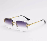 Rectangular Slim Ultra Eyewear Purple/Gold / Resin
