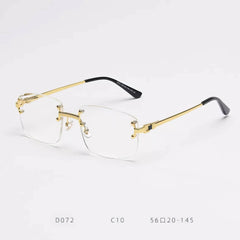 Rectangular Slim Ultra Eyewear White/Gold / Resin