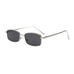 Rectangular Square Retro Gold Frame HipHop Glasses Black/Black / Resin