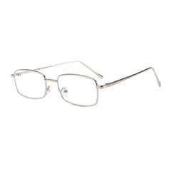 Rectangular Square Retro Gold Frame HipHop Glasses Gray/Silver / Resin