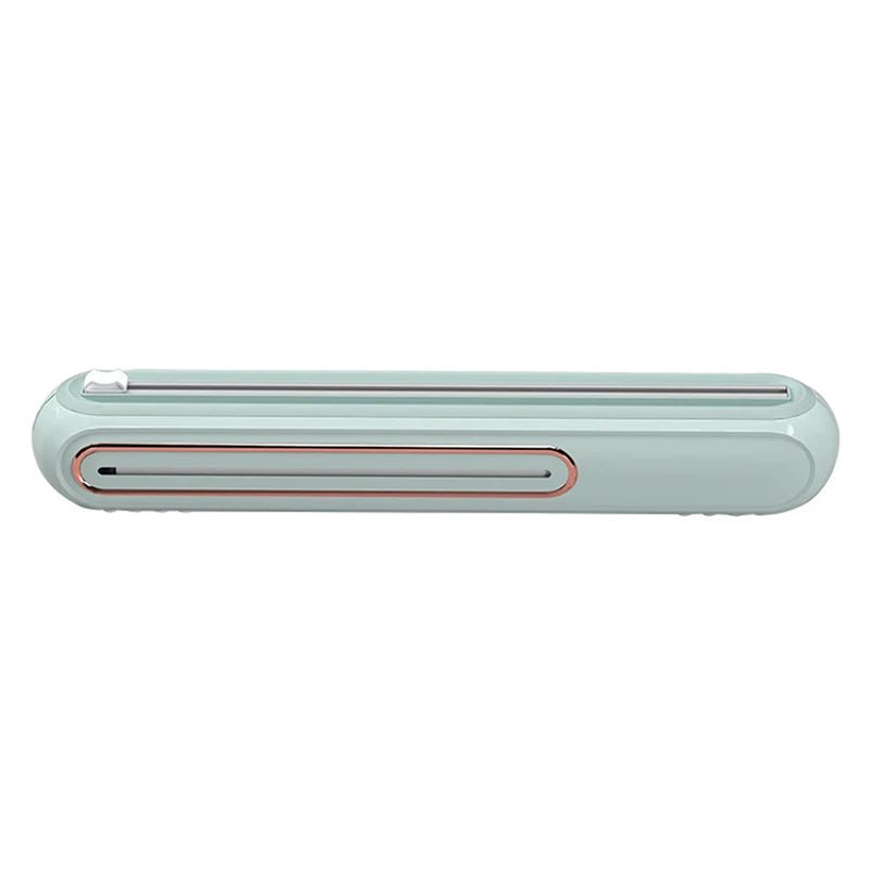 Refillable magnetic plastic wrap dispenser with cutter: for foil and film in the kitchen Green Cutter / 38-6-5cm