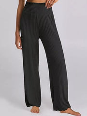 Relaxed Fit Ribbed Knit Top and Pants Set