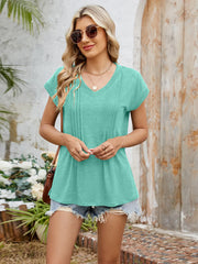 Relaxed Fit V-Neck T-Shirt Light Green / S