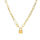 Retro Fashion Love Lock Pendant Necklace N937 / 45cm