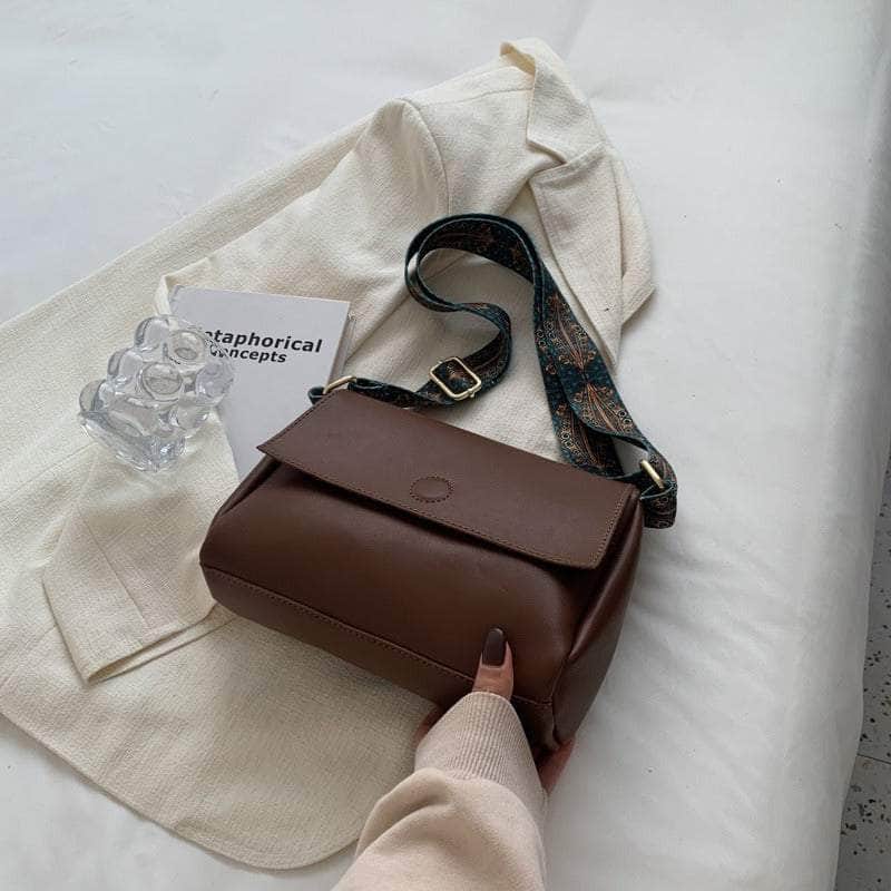 Retro Leather Flap Shoulder Bag