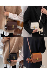 Retro Vegan Leather Crossbody Sling Bag
