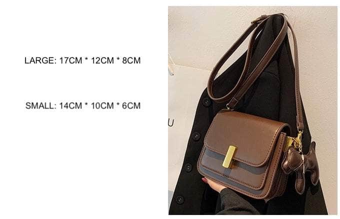 Retro Vegan Leather Crossbody Sling Bag