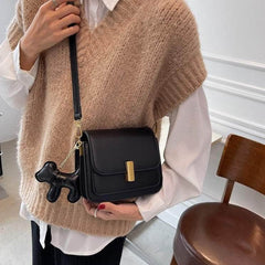 Retro Vegan Leather Crossbody Sling Bag