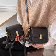 Retro Vegan Leather Crossbody Sling Bag