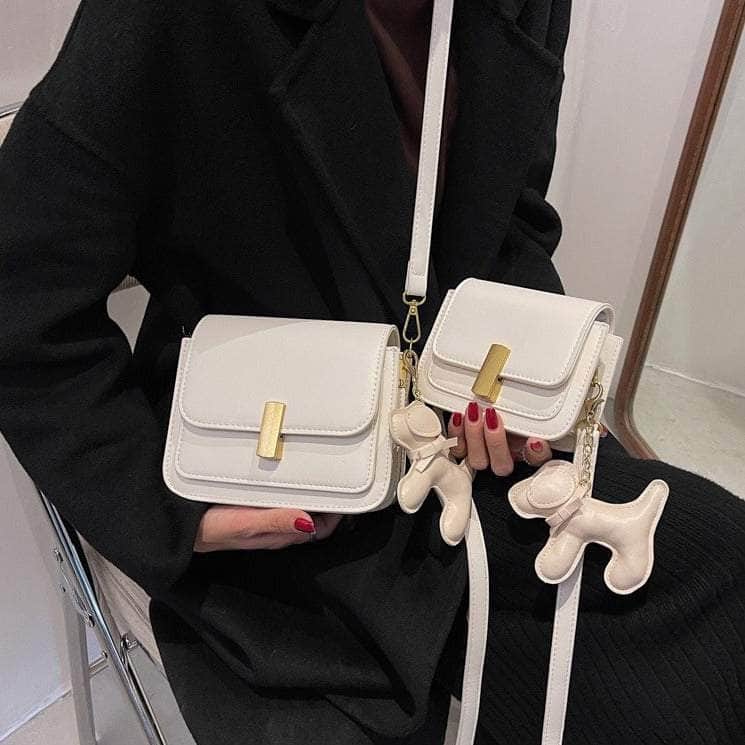 Retro Vegan Leather Crossbody Sling Bag