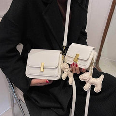 Retro Vegan Leather Crossbody Sling Bag