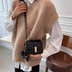 Retro Vegan Leather Crossbody Sling Bag