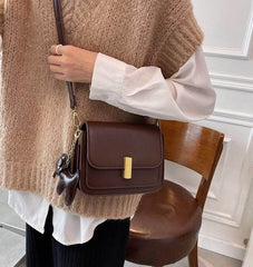 Retro Vegan Leather Crossbody Sling Bag