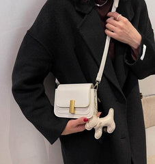Retro Vegan Leather Crossbody Sling Bag