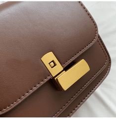 Retro Vegan Leather Crossbody Sling Bag