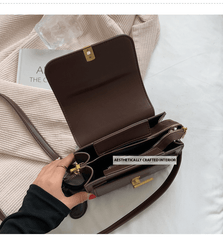 Retro Vegan Leather Crossbody Sling Bag