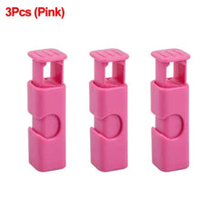 Reusable Food Sealing Clip: Plastic Sealer Clamp for Fresh Food Storage - Snack and Bread Bag Seal, Kitchen Storage Tools 3Pcs (Pink)
