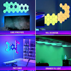 RGB Hexagonal Wall Lamp: Music Sync, DIY Shape, APP Control