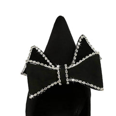 Rhinestone Bow Pointy Toe Stiletto Heels