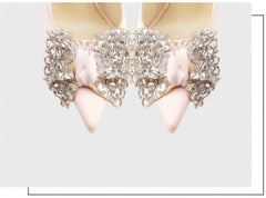 Rhinestone Bowknot Embellished Satin Pumps