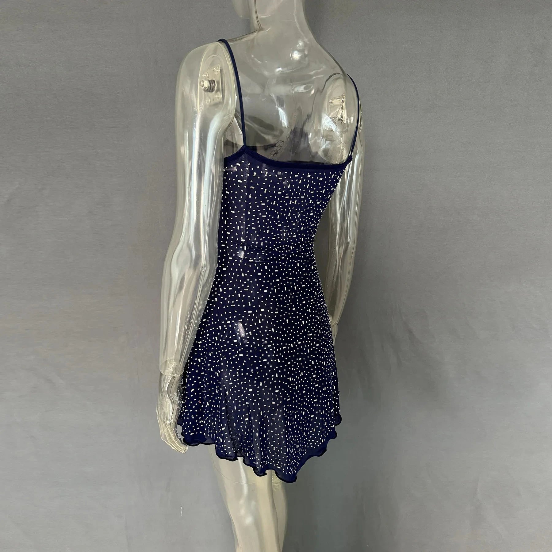 Rhinestone Decor Mini Cami Dress