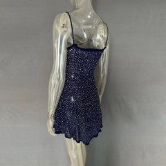 Rhinestone Decor Mini Cami Dress