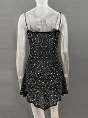 Rhinestone Decor Mini Cami Dress