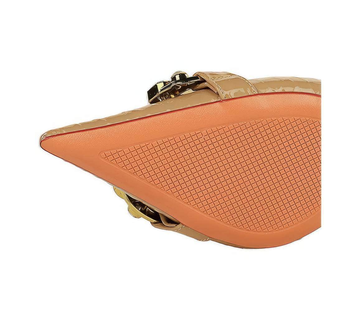 Rhinestone Decorated Croc Pump High Heels