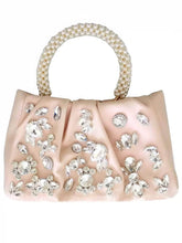 Rhinestone Decorated Pearl Hobo Clutch Bag
