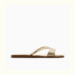 Rhinestone Embellished Slide In Slippers
