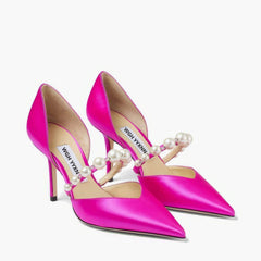 Rhinestone Pearl Detailed Ankle Strap Sandals