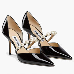 Rhinestone Pearl Detailed Ankle Strap Sandals