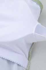 Ribbed Drawstring Sides Cutout One Piece Swimsuit