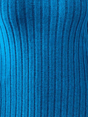 Ribbed Knit Square Neck Sleeveless Maxi Dress