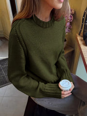 Ribbed Round Neck Sweater