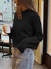 Ribbed Round Neck Sweater