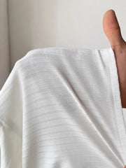 Ribbed Wrap Half Sleeve T-Shirt