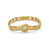 Roman Numerals Yellow Gold-Plated Bracelet Gold