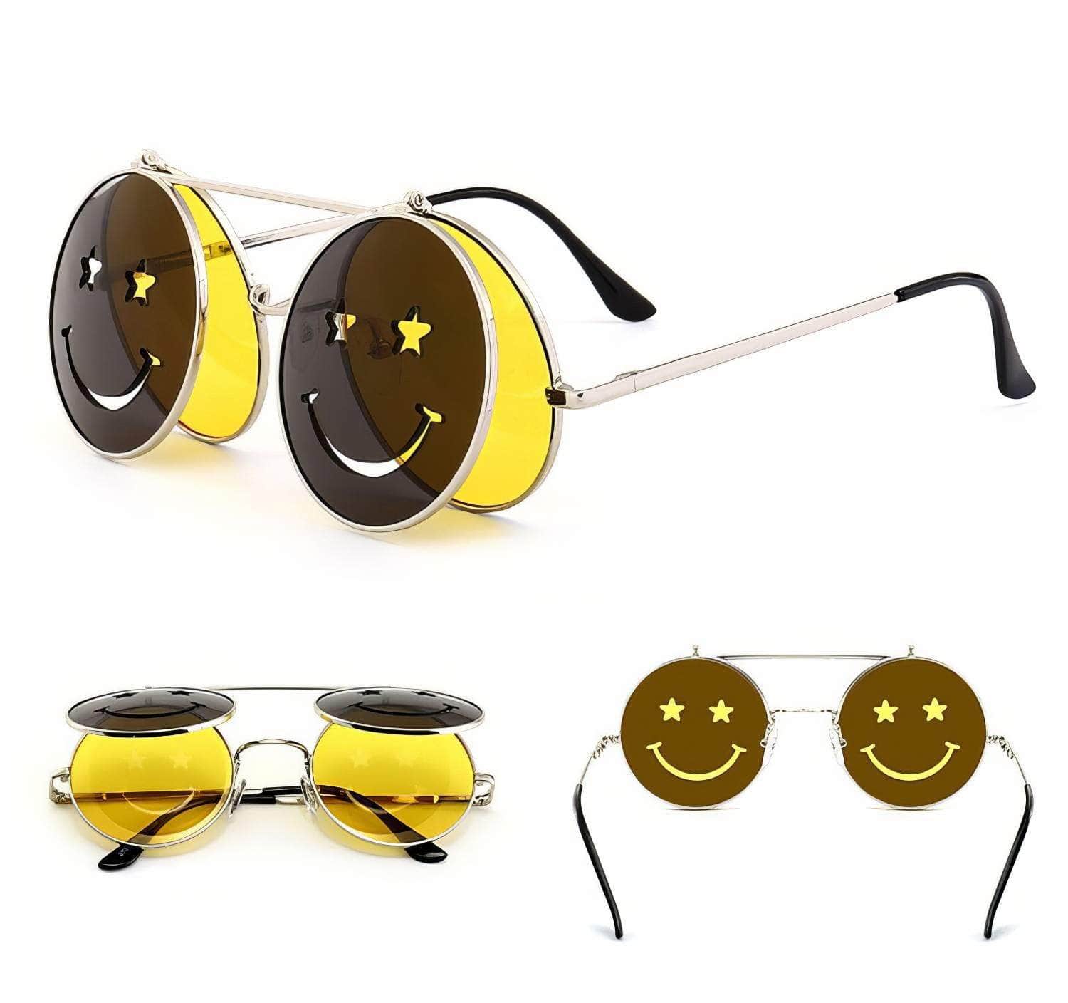 Round Flip Sunglasses
