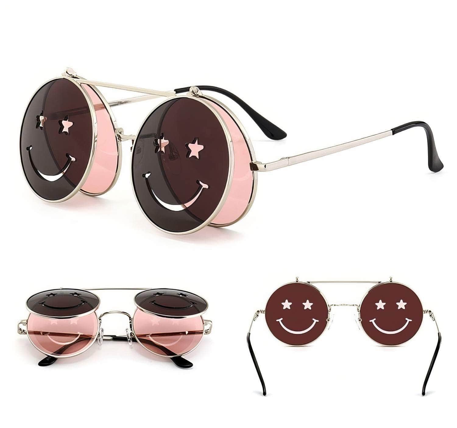 Round Flip Sunglasses